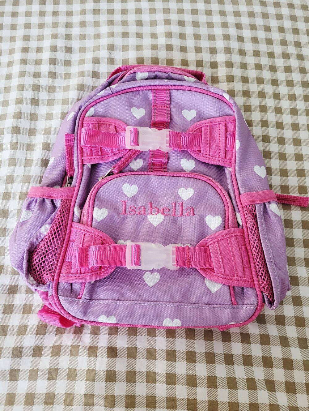 Pottery Barn Kids Mackenzie Small Backpack With "Isabella" Embroidered